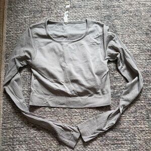 Lululemon Ebb to street long sleeve shirt in gull grey